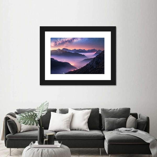 Milky Way Over Passo Giau, Dolomites Canvas Wall Art
