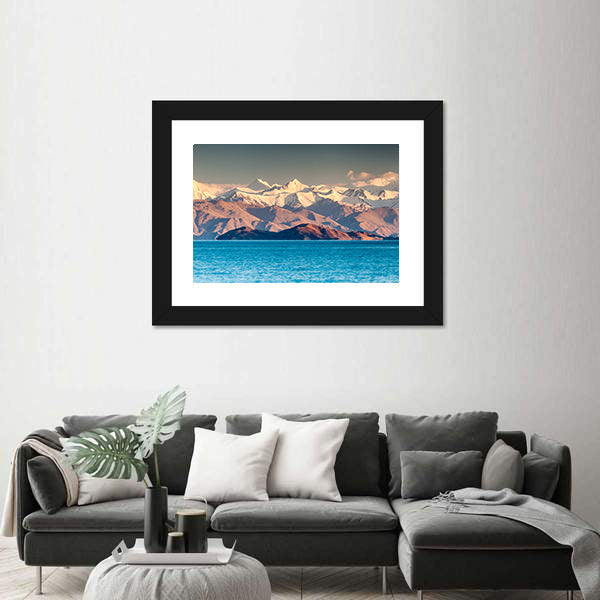 Scenic Karakul Lake In Pamir In Tajikistan Canvas Wall Art