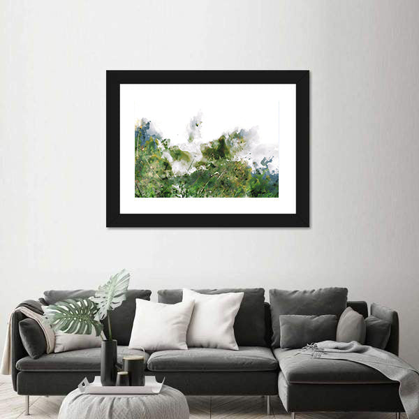 Wild Jungle Watercolor Texture Canvas Wall Art