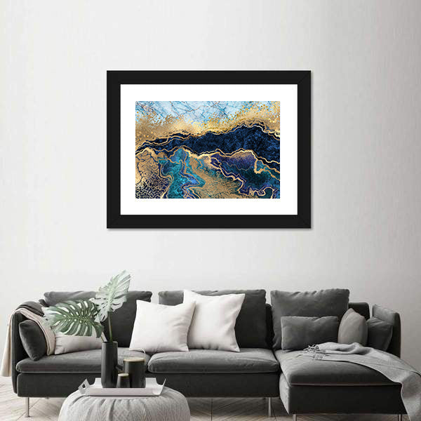 Artificial Marbled Surface Canvas Wall Art
