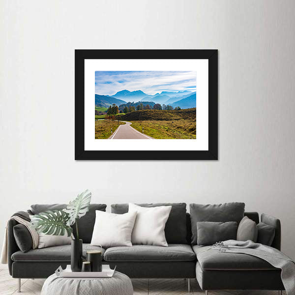 Winding Road in the Bavarian Alps Canvas Wall Art
