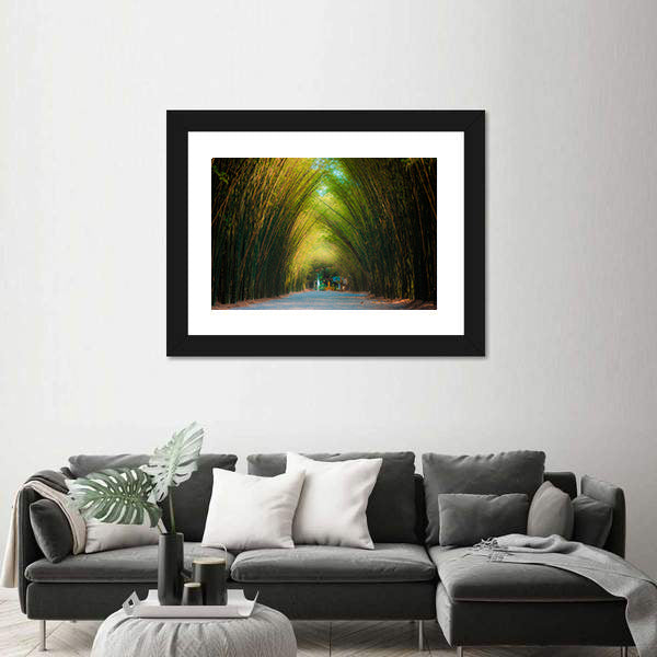 Tunnel Bamboo Trees In Thailand Canvas Wall Art