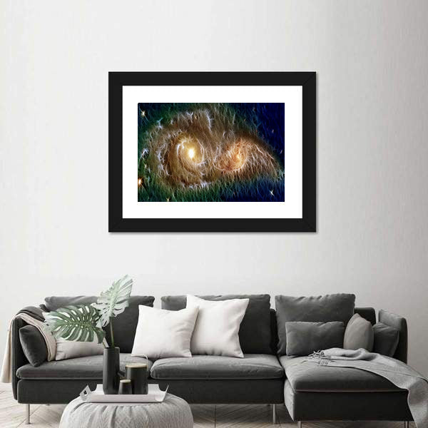 Colliding Fractal Galaxies Canvas Wall Art