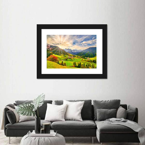 Santa Maddalena at Sunrise Canvas Wall Art