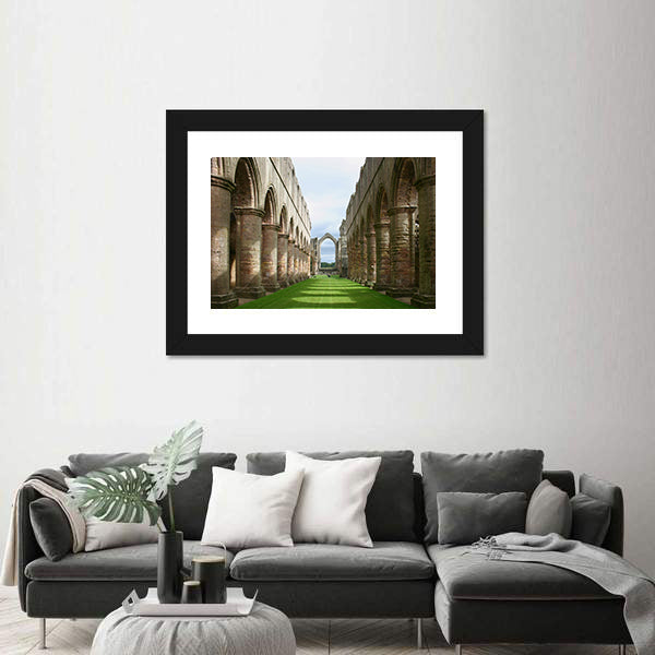 Ruins of Fountains Abbey Canvas Wall Art