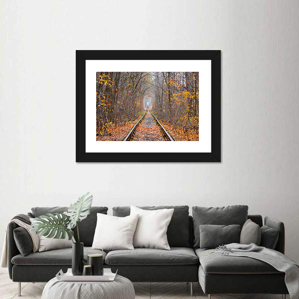 Tunnel of Love in Late Autumn Canvas Wall Art