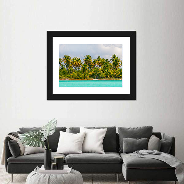 Tropical Palm Trees Island Canvas Wall Art