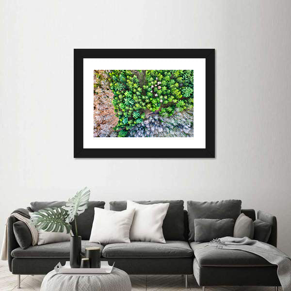 Aerial View Of Trees In The Vosges Mountains In Alsace France Canvas Wall Art