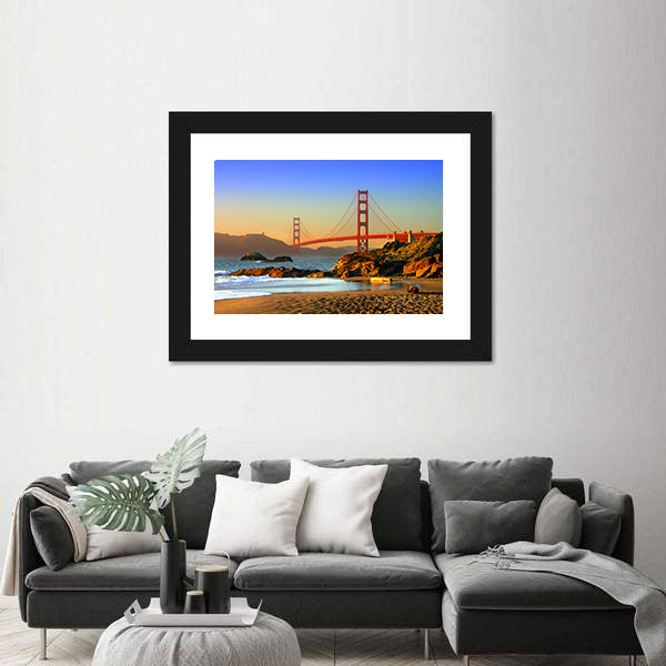 Baker Beach and Golden Gate Bridge Canvas Wall Art
