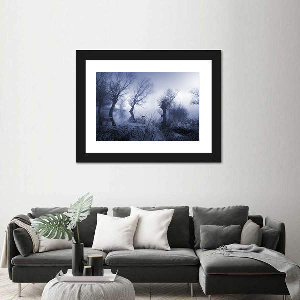 Spooky Dark Forest Canvas Wall Art