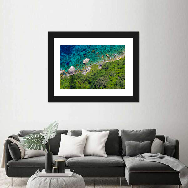 Coast Of Capri Island Canvas Wall Art
