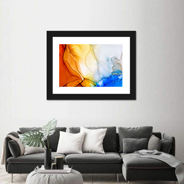 Coral Reef Beach Abstract Canvas Wall Art