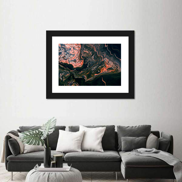 Dark Marble Texture Canvas Wall Art