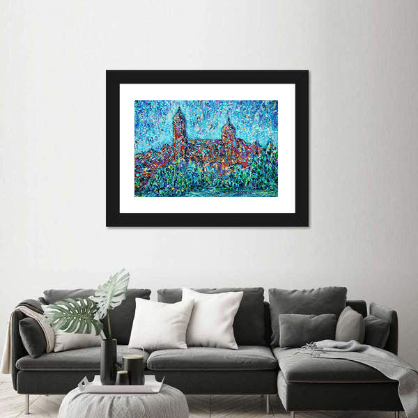 Salamanca Abstract Waterfront Cityscape Canvas Wall Art