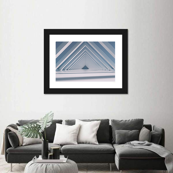Triangular Tunnel Abstract Canvas Wall Art