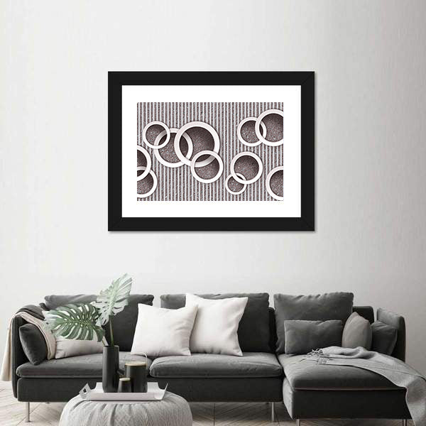 3D Circles Illustration Canvas Wall Art