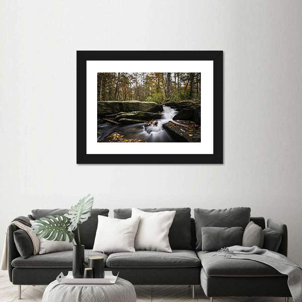 Cheaha Falls in Autumn Canvas Wall Art