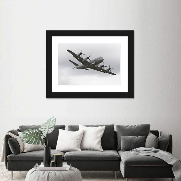 Four-engine Military Surveillance Plane Canvas Wall Art