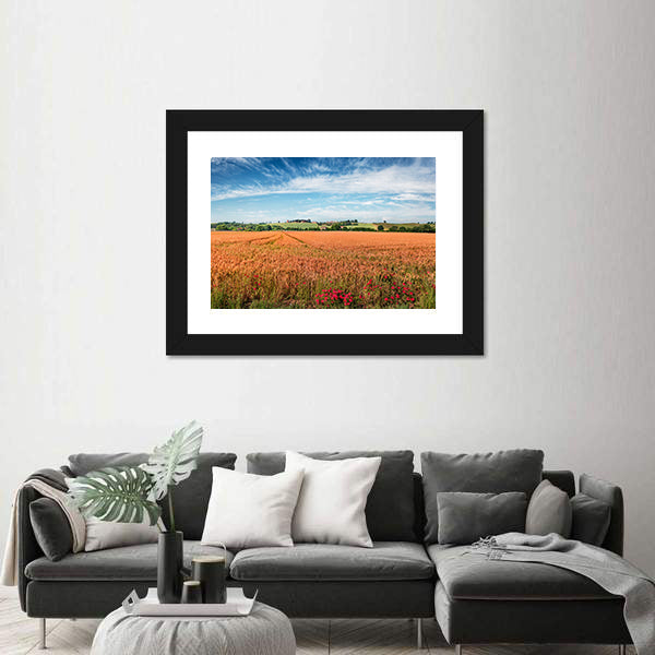 Wheat Field In Tuscany Canvas Wall Art