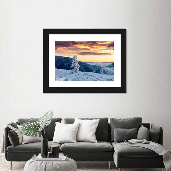 Majestic Snowy Carpathians In Ukraine Canvas Wall Art