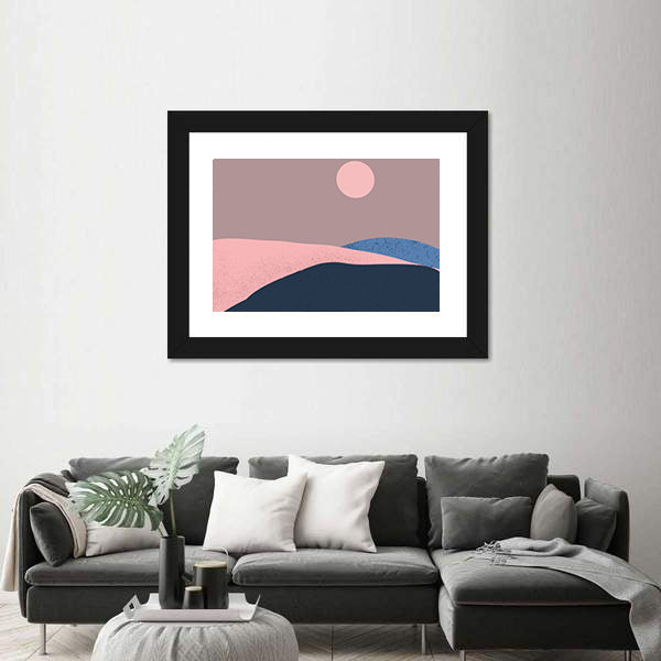 Minimalist Mountain Landscape Canvas Wall Art