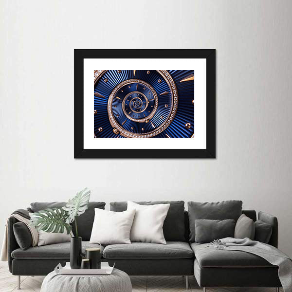Time Spiral Watch Dial Canvas Wall Art