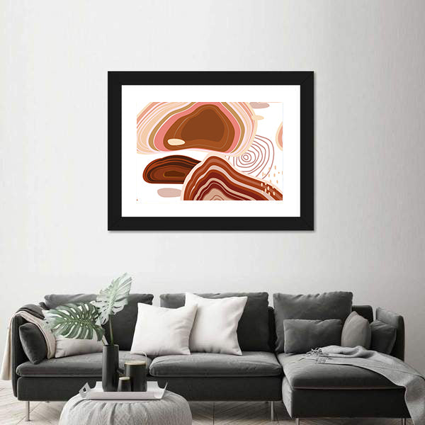 Banded Agate Mountains Pattern Canvas Wall Art