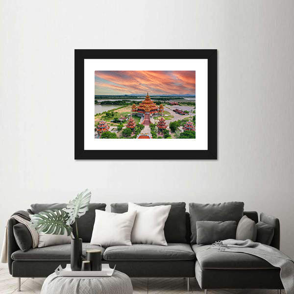 Wat Petch Suwan Chinese Temple In Thailand Canvas Wall Art