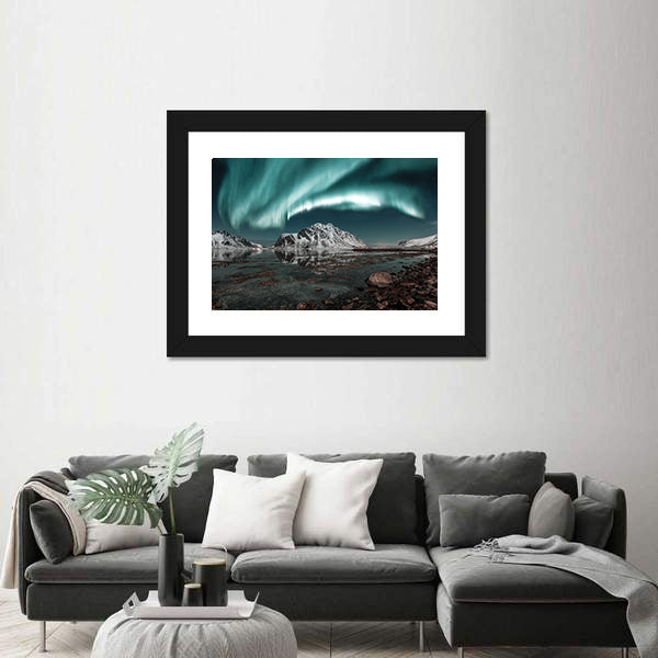 Northern Lights Over Lofoten Canvas Wall Art