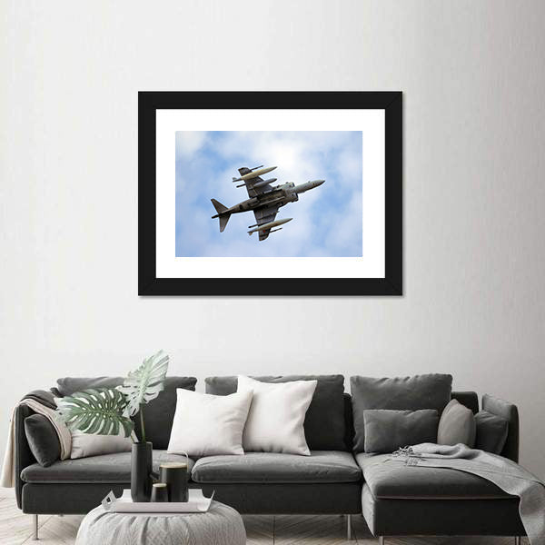 Military Airplane Harrier II Plus Canvas Wall Art