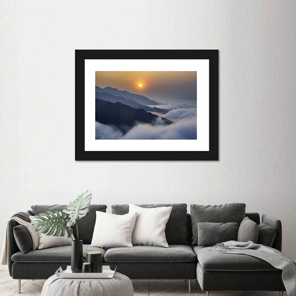 Ta Xua Mountain Range at Sunset Canvas Wall Art