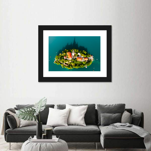 Lake Bled With Assumption Of Maria Church Slovenia Canvas Wall Art