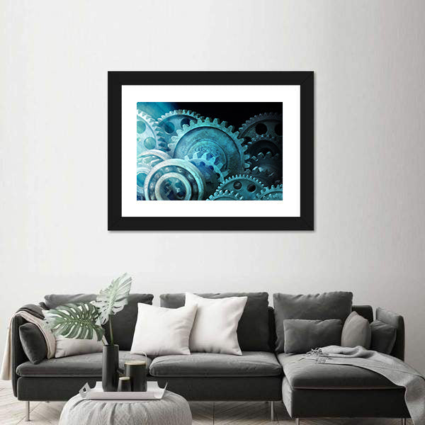 Industrial Cogs Gears Canvas Wall Art