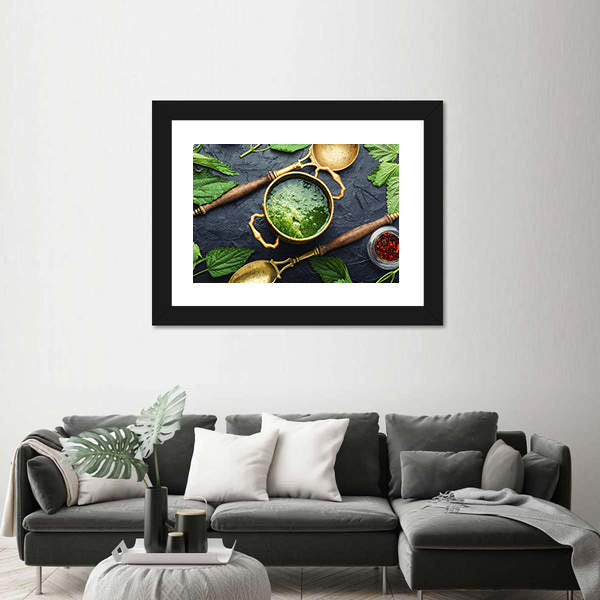 Fresh Green Nettle Soup Canvas Wall Art