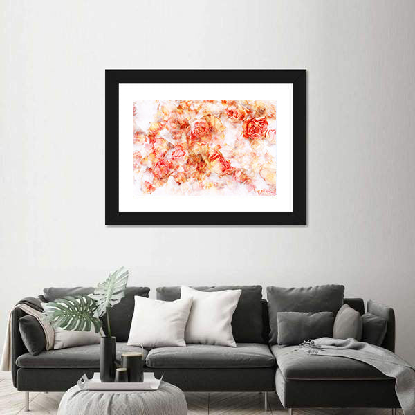 Dry Roses Watercolor Floral Canvas Wall Art
