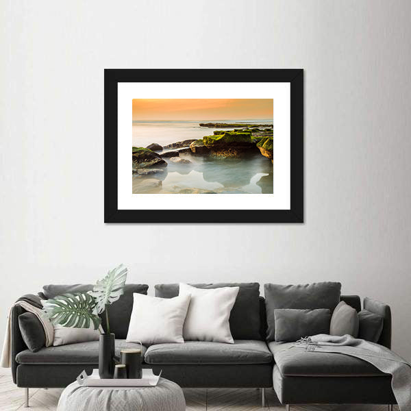 Rocky Del Mar Coastline Canvas Wall Art
