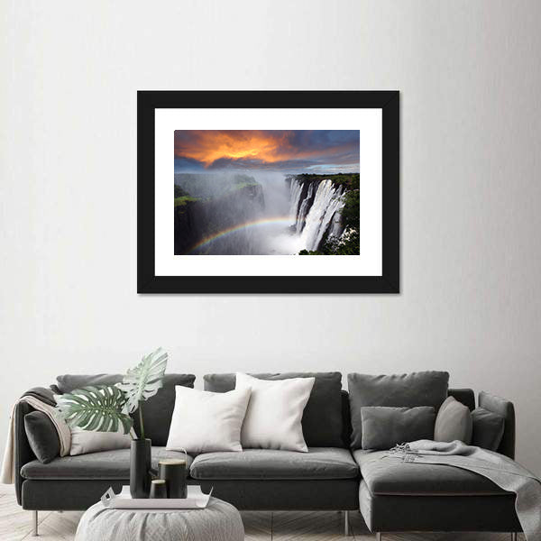 Victoria Falls In Zambia Canvas Wall Art