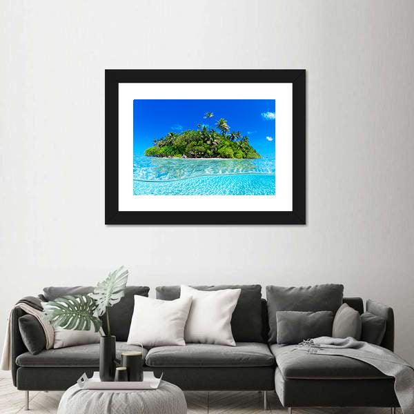 Split-level Tropical Island Canvas Wall Art