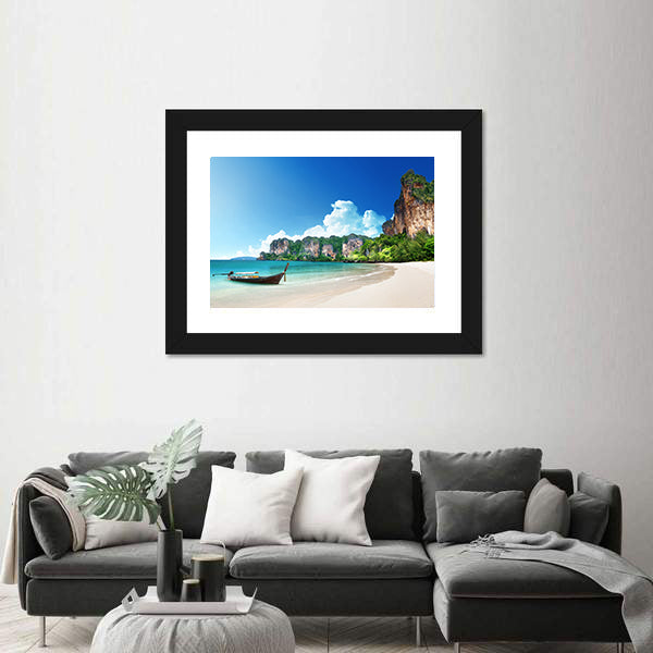 Railay Beach In Krabi Thailand Canvas Wall Art