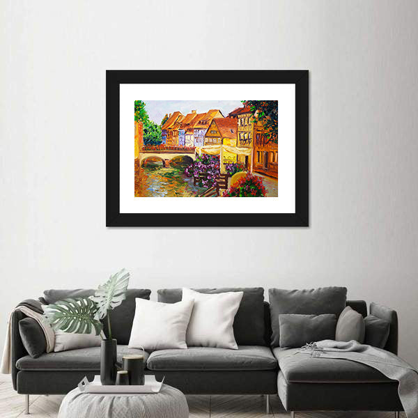 Venice Canal Oil Painting Canvas Wall Art