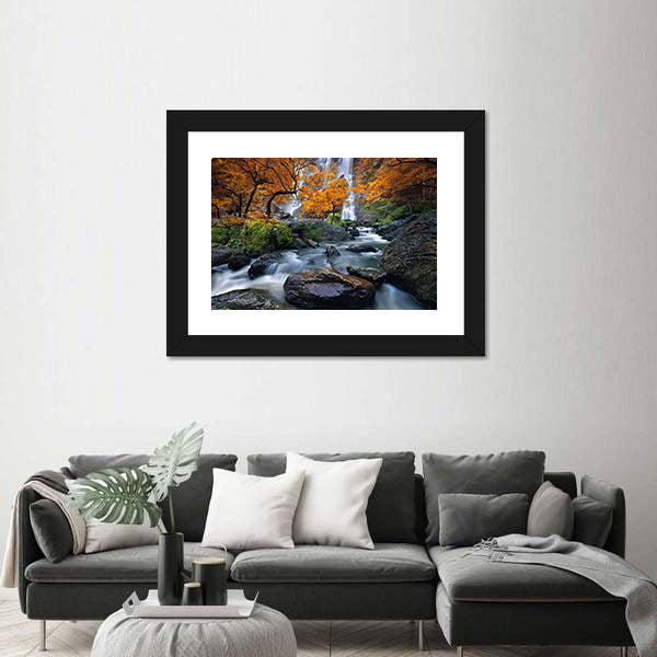 Konglan Waterfall In Kampangpejt Province Thailand Canvas Wall Art