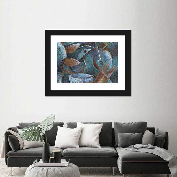 Cubism Pastel Artwork Canvas Wall Art