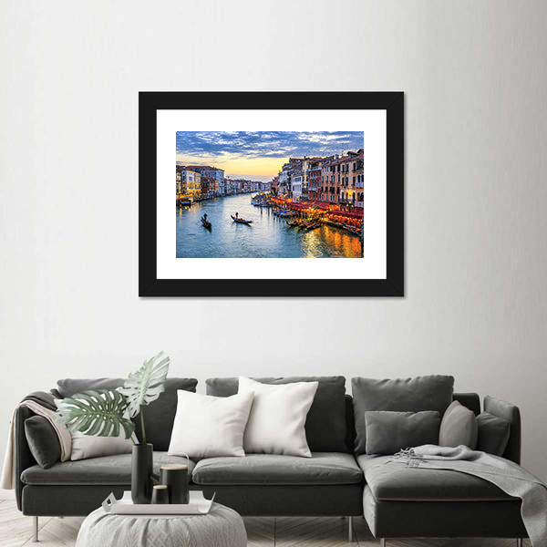Grand Canal Venice at Sunset Canvas Wall Art
