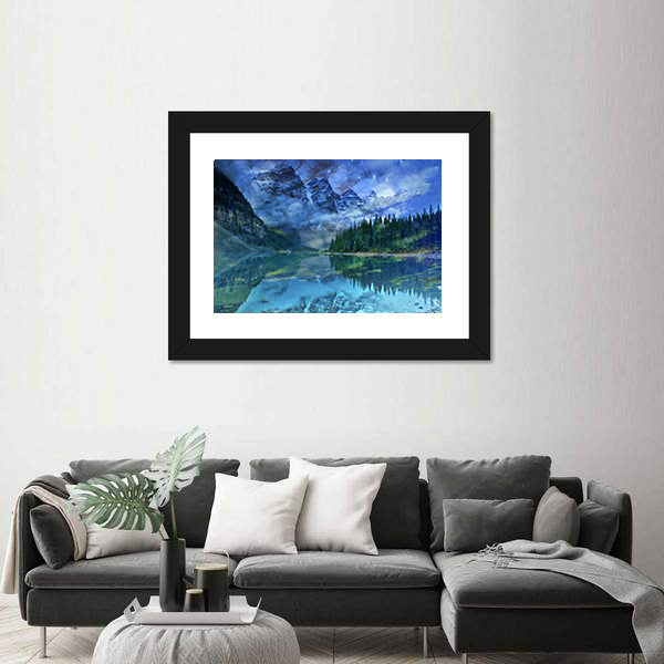 Moraine Lake In Banff Canvas Wall Art