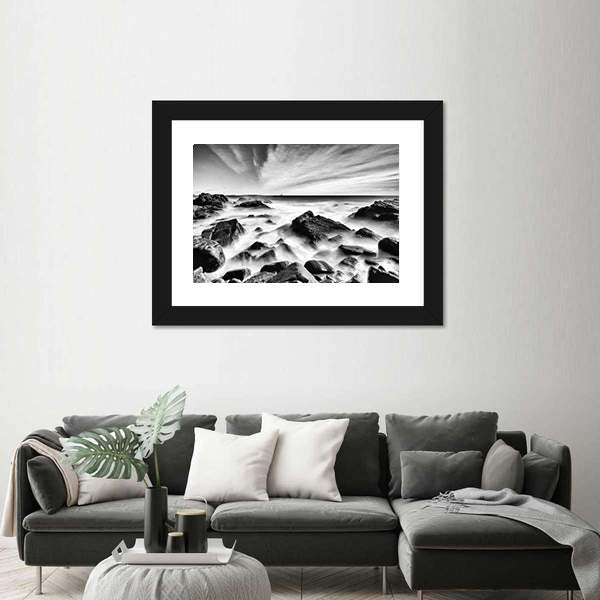 Portland Maine Rocky Coastline Canvas Wall Art