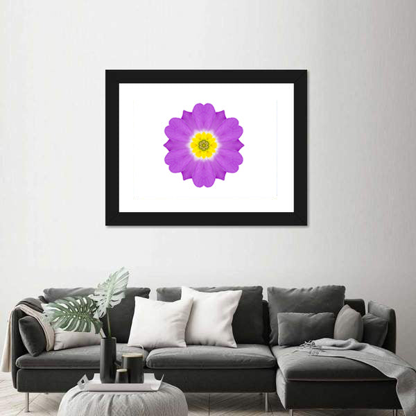 Purple Kaleidoscopic Flower Canvas Wall Art