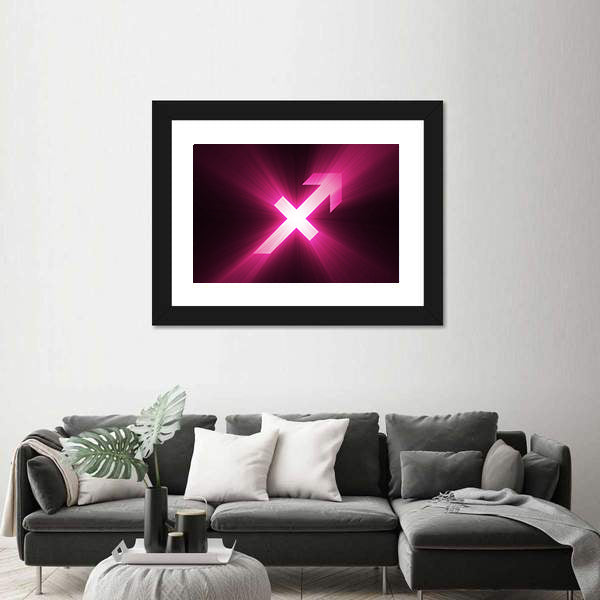 Sagittarius Zodiac Symbol Canvas Wall Art