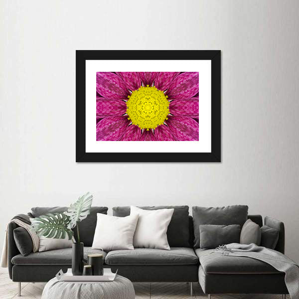 Purple Concentric Flower Canvas Wall Art