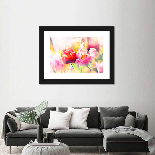 Colorful Spring Tulips Canvas Wall Art