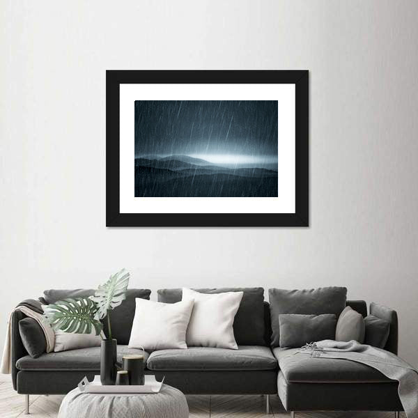 Rain Over Misty Meadows Canvas Wall Art